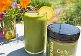 detox green smoothie recipe, morning detox smoothie, healthy green smoothie, superfood smoothie, daily greens smoothie, plant-based detox breakfast