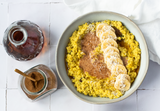 Turmeric Buckwheat Oats, Healthy breakfast recipe, Anti-inflammatory breakfast, Vegan oats recipe, Healing Turmeric Powder, Plant-based breakfast, Nutrient-rich breakfast, Warm comfort food, Detox breakfast recipe, Turmeric oats recipe
