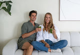 Green juice superfood blend kitchen table, Detox Bundle four products, Fresh vegetables plants food as medicine, Daily Greens lemon morning shot